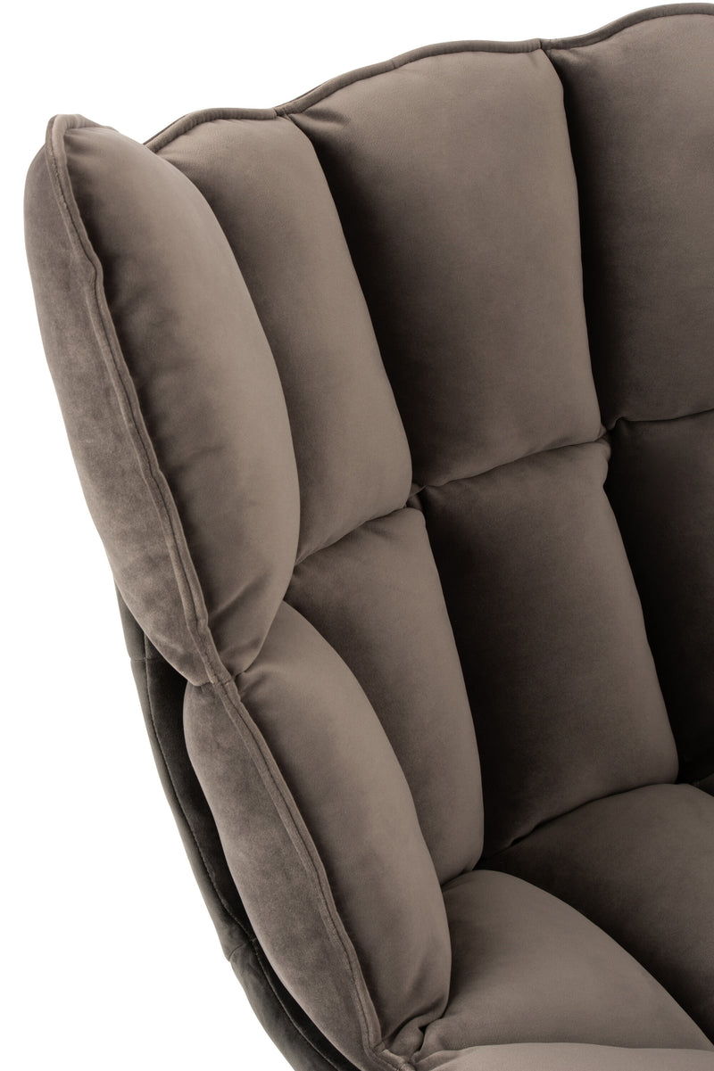 Chair Relax Comfortable textile metal chair with cushion, in 4 attractive colors