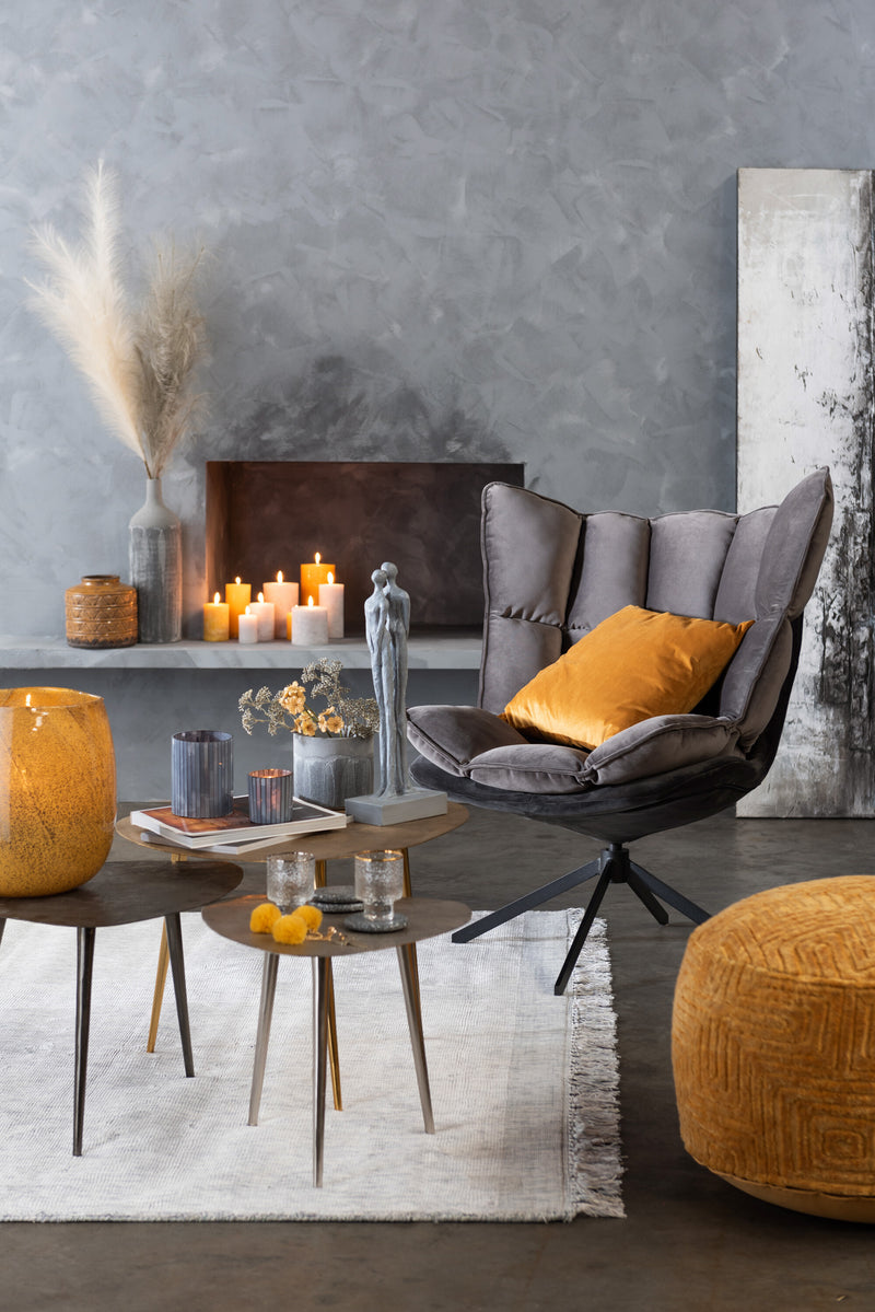 Chair Relax Comfortable textile metal chair with cushion, in 4 attractive colors
