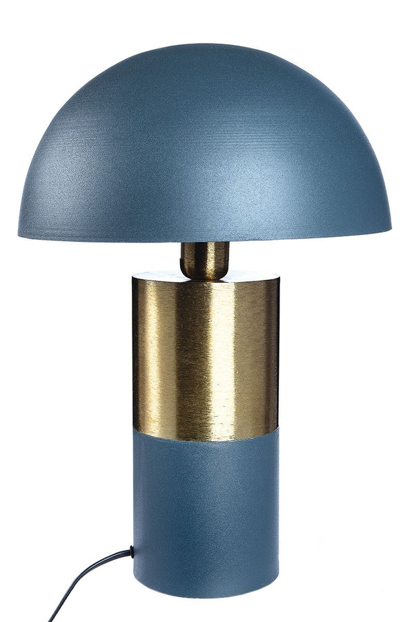 Paddenstoel tafellamp in petrol goud - elegantie ontmoet moderniteit, 45 cm