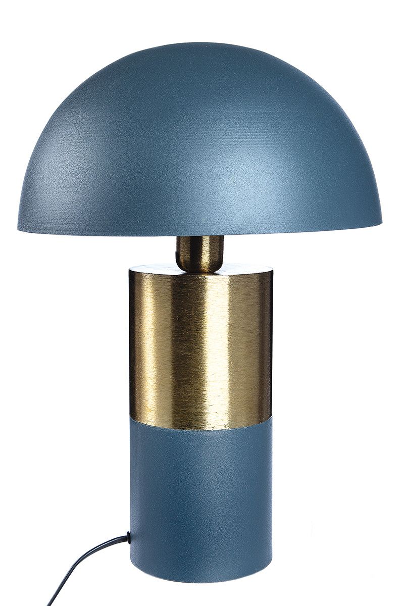 Mushroom Tischlampe in Petrol-Gold – Eleganz trifft auf Modernität, 45 cm