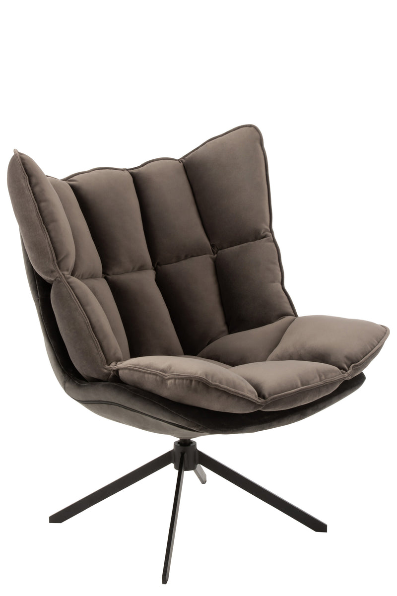 Chair Relax Comfortable textile metal chair with cushion, in 4 attractive colors