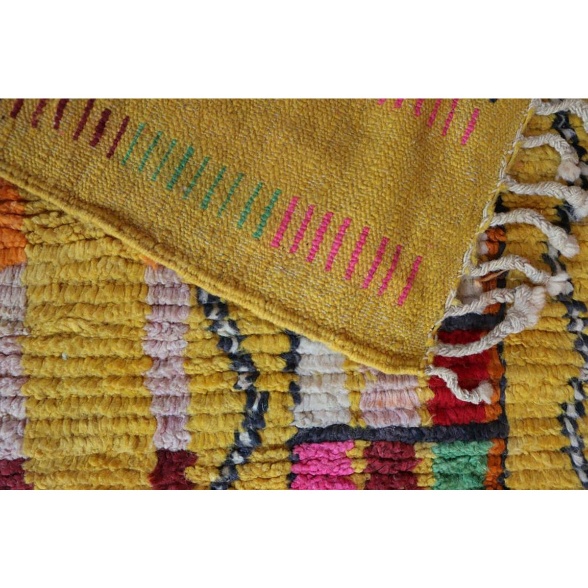Marokkaner Berberkorridor Teppich reines Wolle 66 x 340 cm
