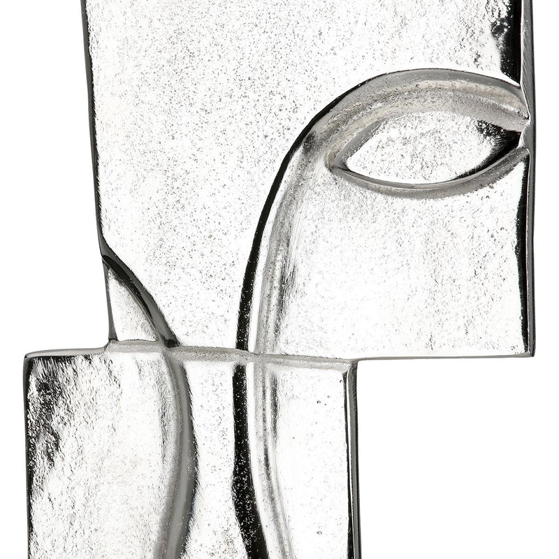 Sculpture Modern Muse Silver – Face decoration made of aluminum 44 cm