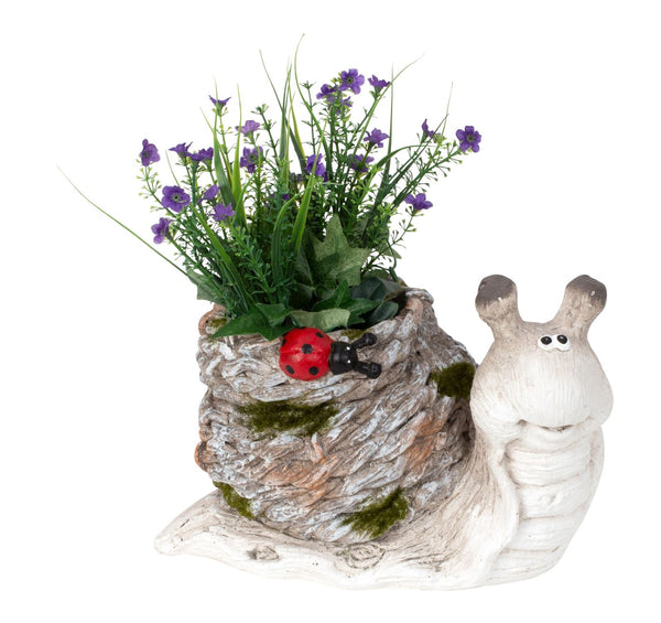 Decoratieve kattenplantenbakken in een set van 2 – Speelse dierenfiguren met bloempot