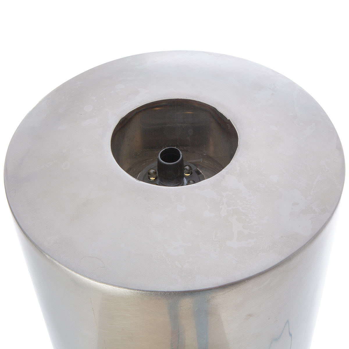 LED Gartenbrunnen Pillar zylindrisch Edelstahl Grau 118cm