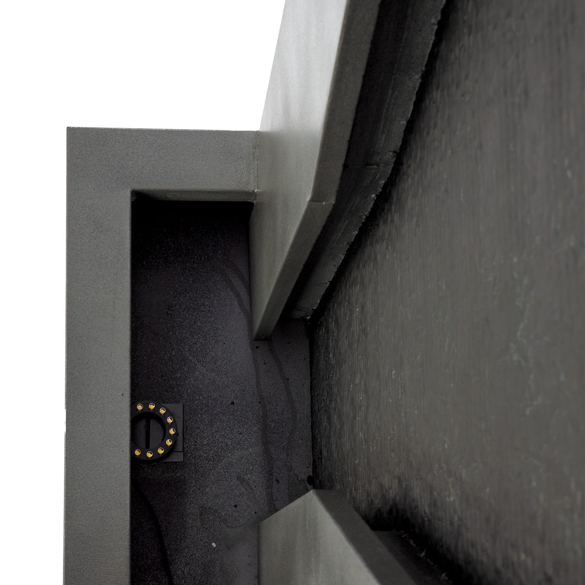 LED Gartenbrunnen Cascata rechteckig grau 92cm aus Stahl