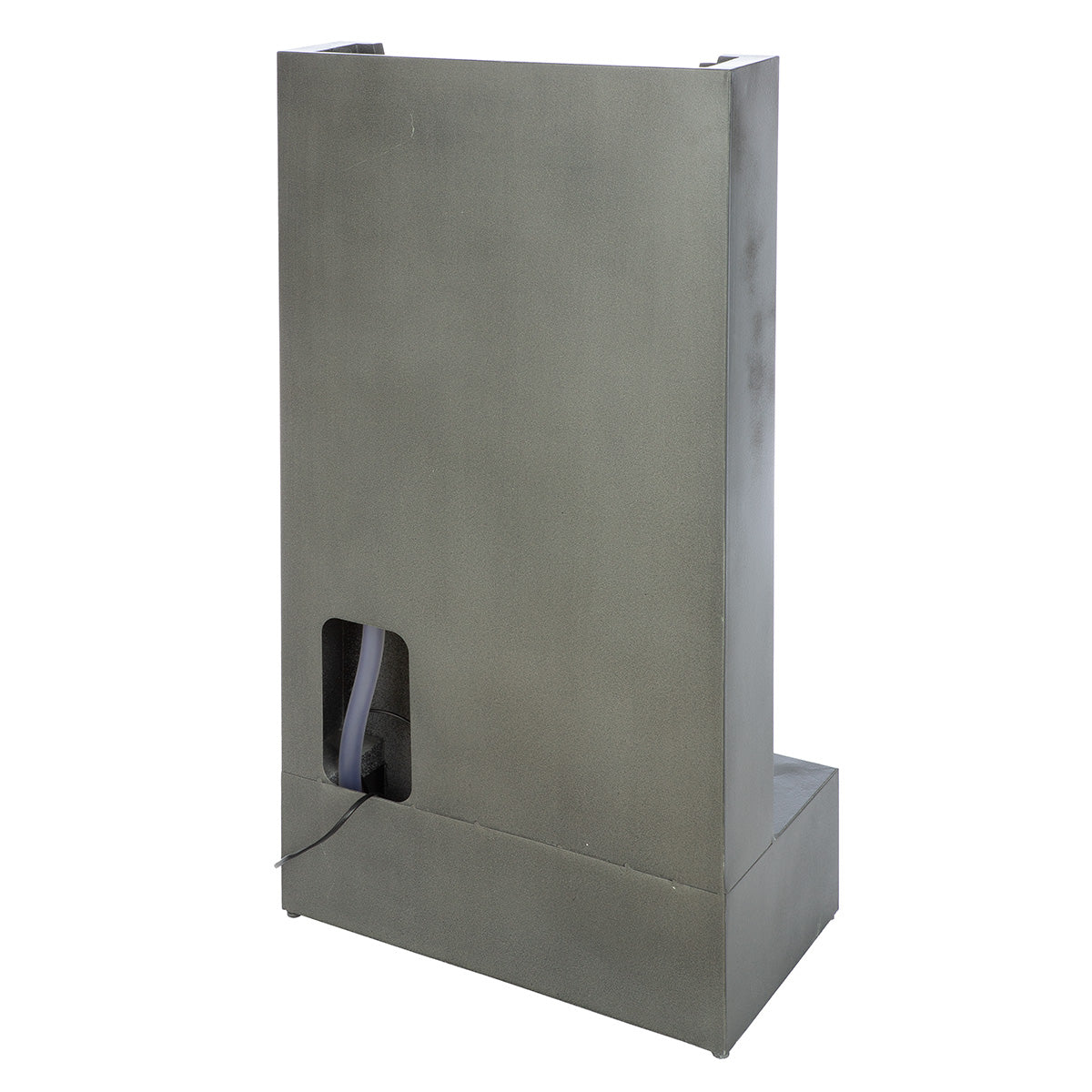 LED Gartenbrunnen Cascata rechteckig grau 92cm aus Stahl