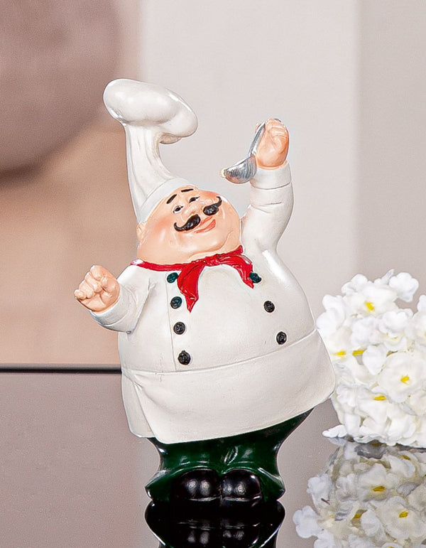 Dekofigur Koch Paolo mit Löffel – Lustige Küchenfigur