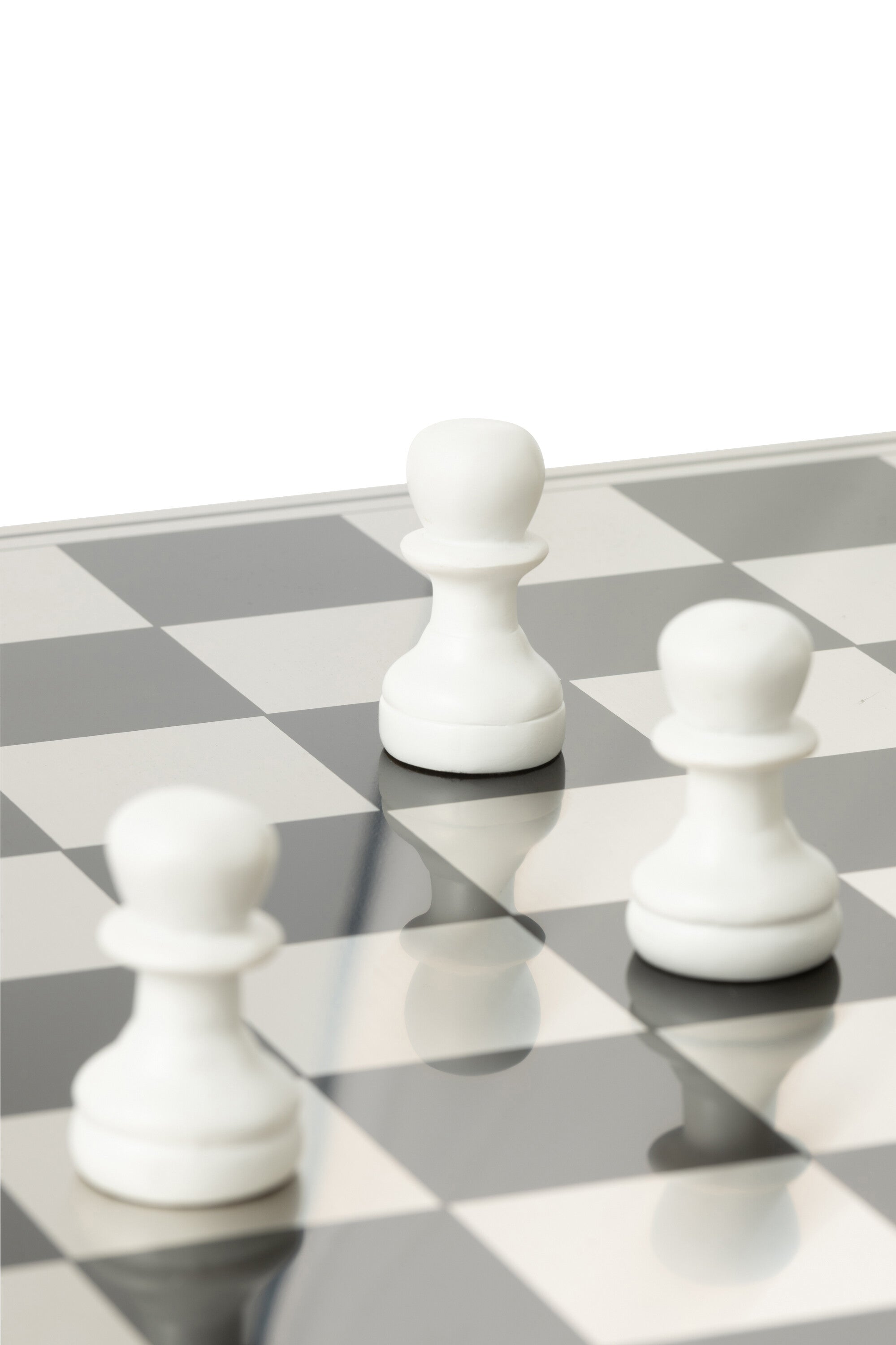 Schachset Polyresin Gold Weiß Luxus Deko Schachbrett 61cm