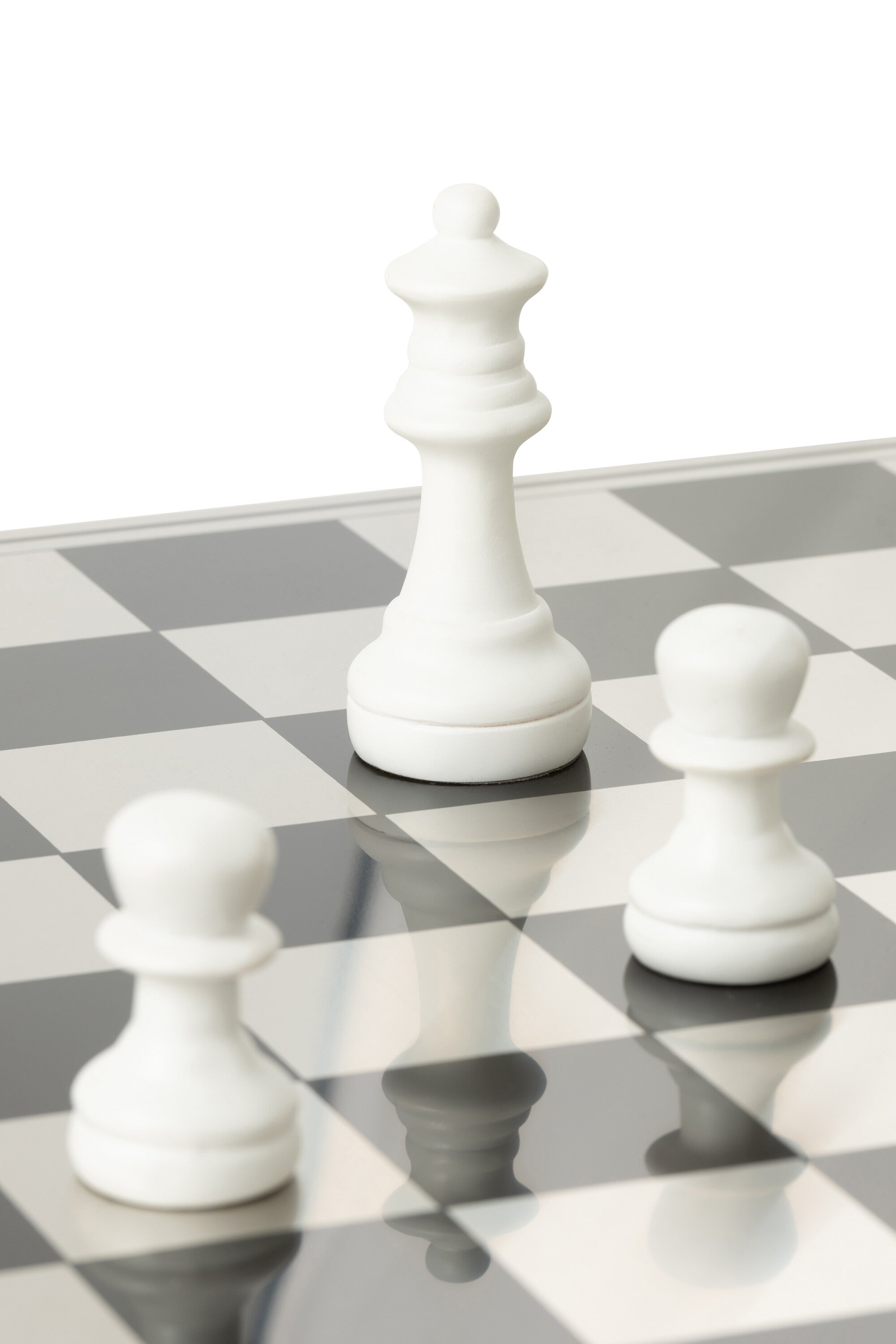 Schachset Polyresin Gold Weiß Luxus Deko Schachbrett 61cm