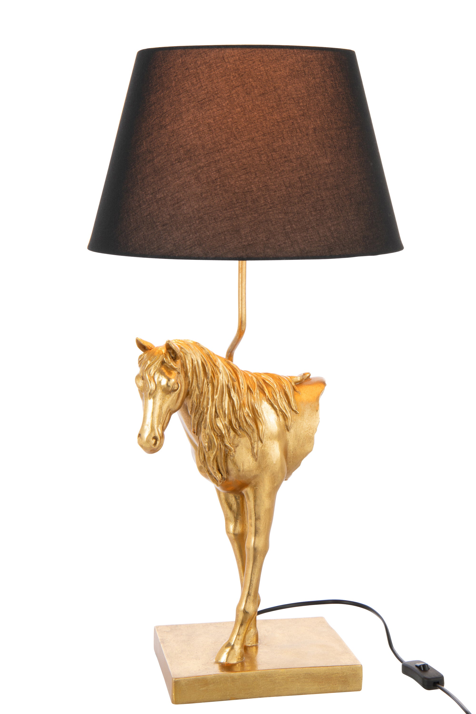 Pferdelampe Equino Aureo Front goldfarben schwarz Design
