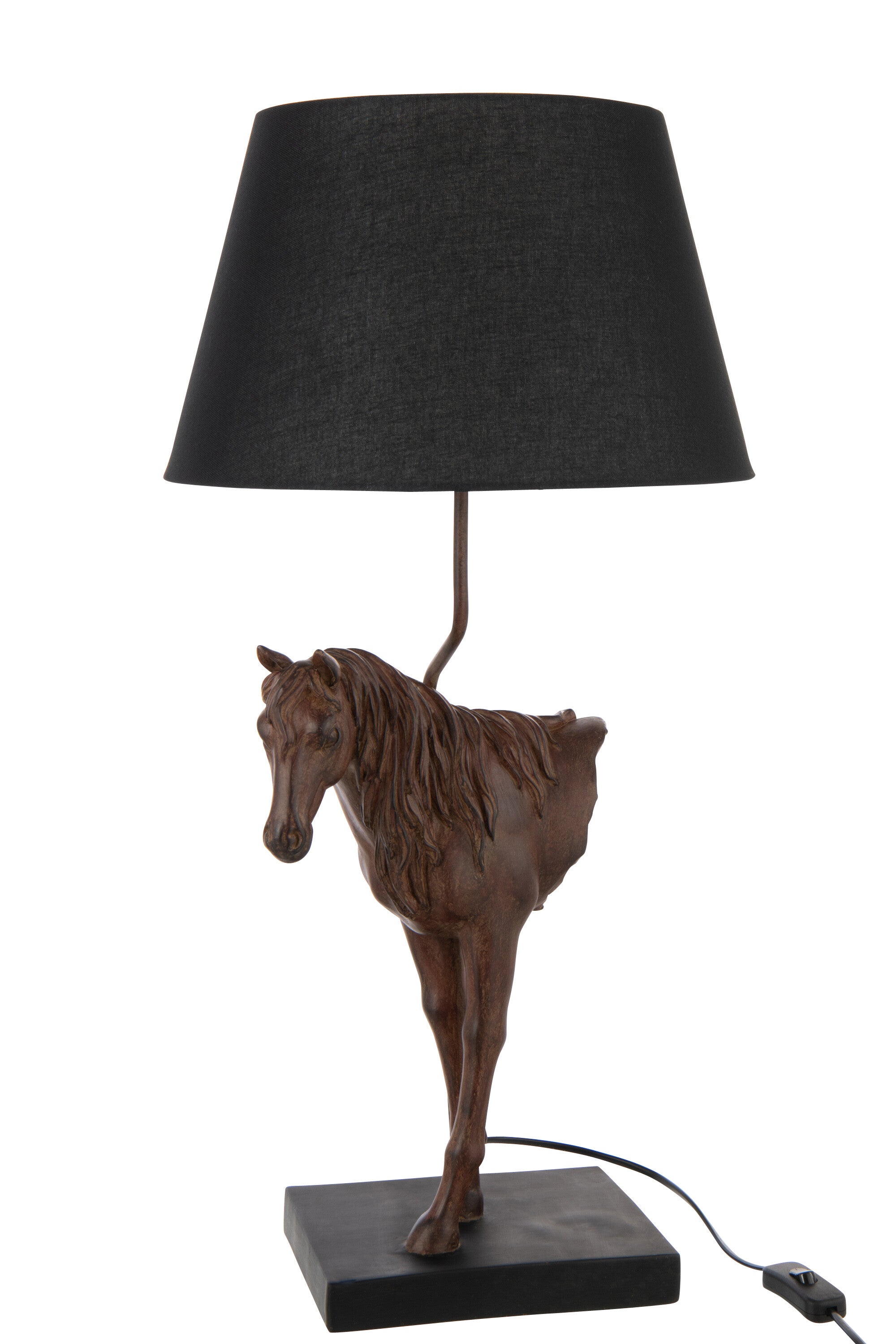Pferdelampe Equino Fronta dunkelbraun Design Tischlampe