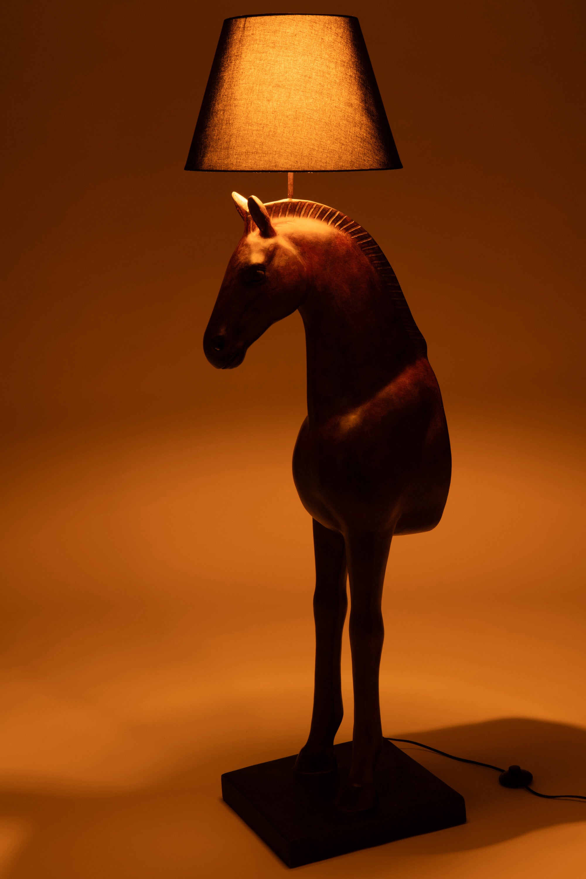 Stehlampe Pferd Vorderseite Dunkelbraun 153 cm