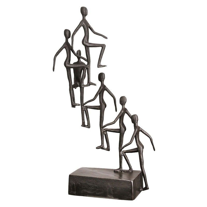 Sculpture Get Up Together made of iron with saying card