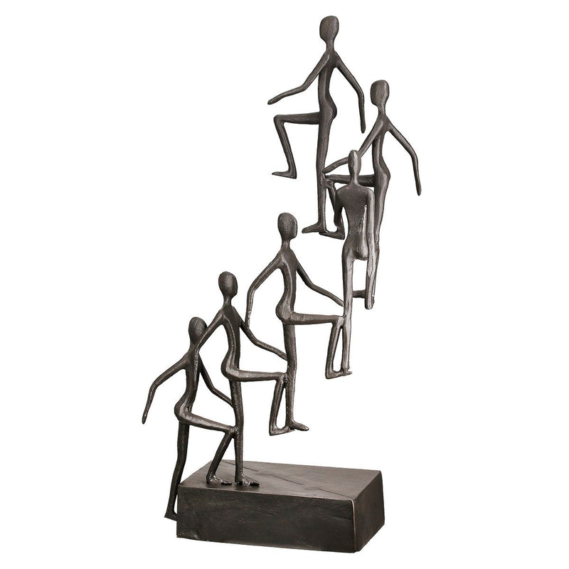 Sculpture Get Up Together made of iron with saying card