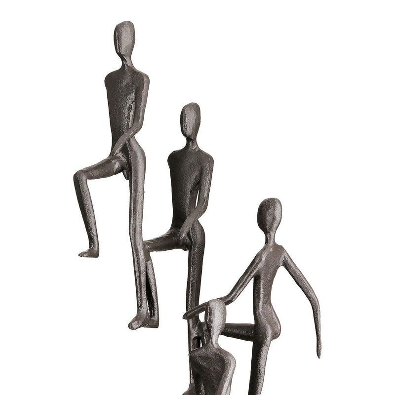 Sculpture Get Up Together made of iron with saying card