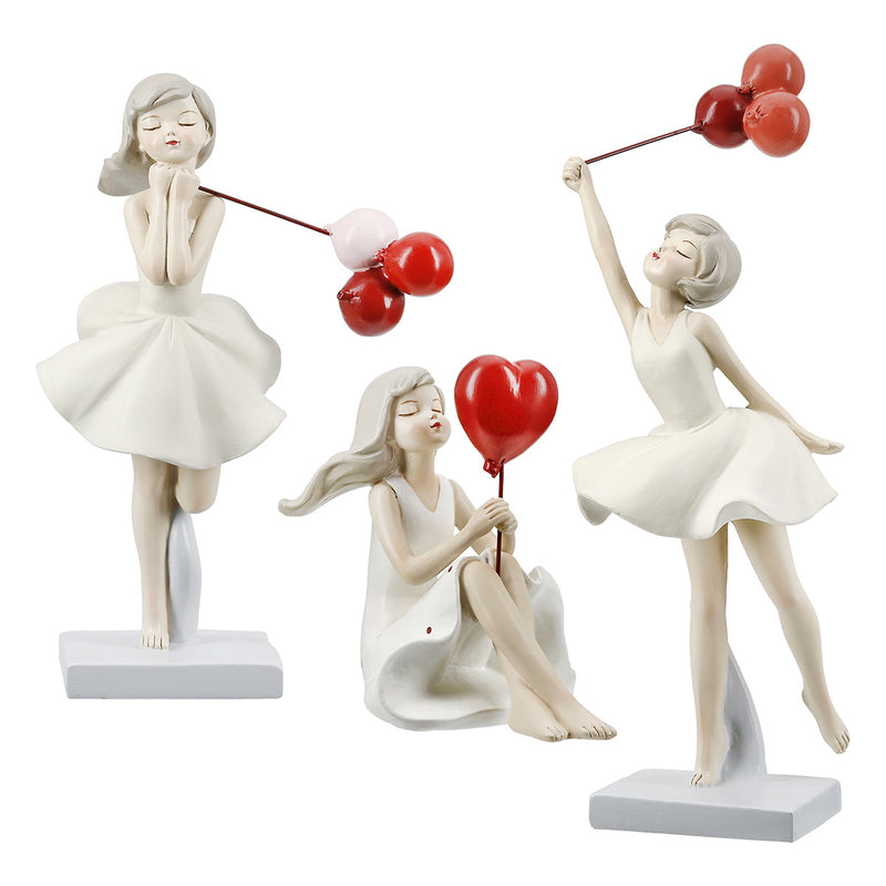 Set of 3 figures Balloon Dreams – Elegant decoration with balloon motif