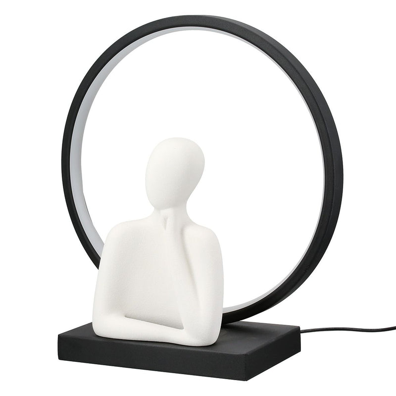 LED-decoratieve objectdenker van keramiek en ijzer met USB-poort