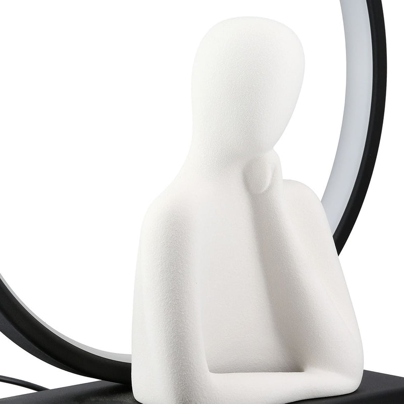 LED-decoratieve objectdenker van keramiek en ijzer met USB-poort
