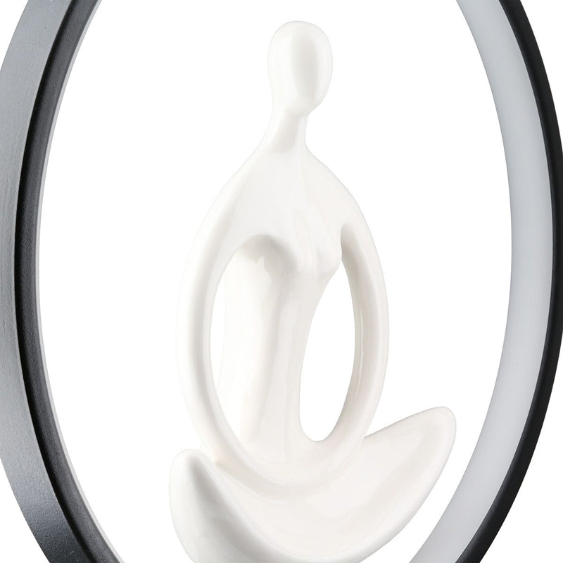 LED decorative object yoga woman in lotus position with USB connection