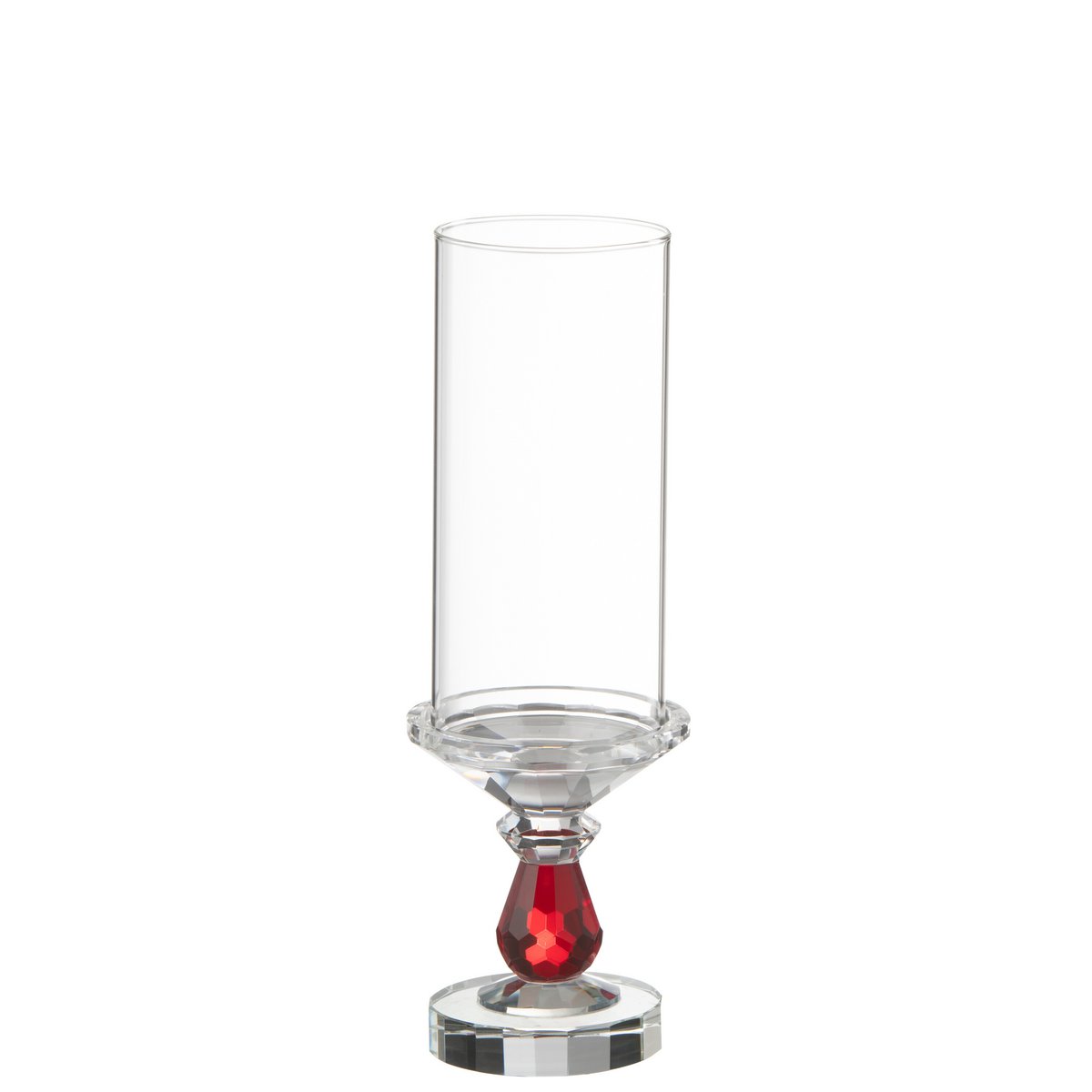 Crystal Lantern Marie Transparent with Red Accent
