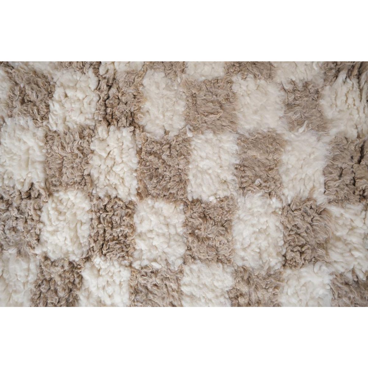 Berber Wolle Teppich für karierte Wolle 110 x 146 cm