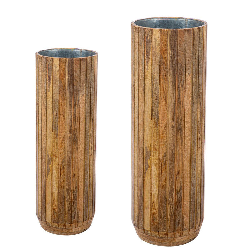 Planter set Selene XXL made of mango wood