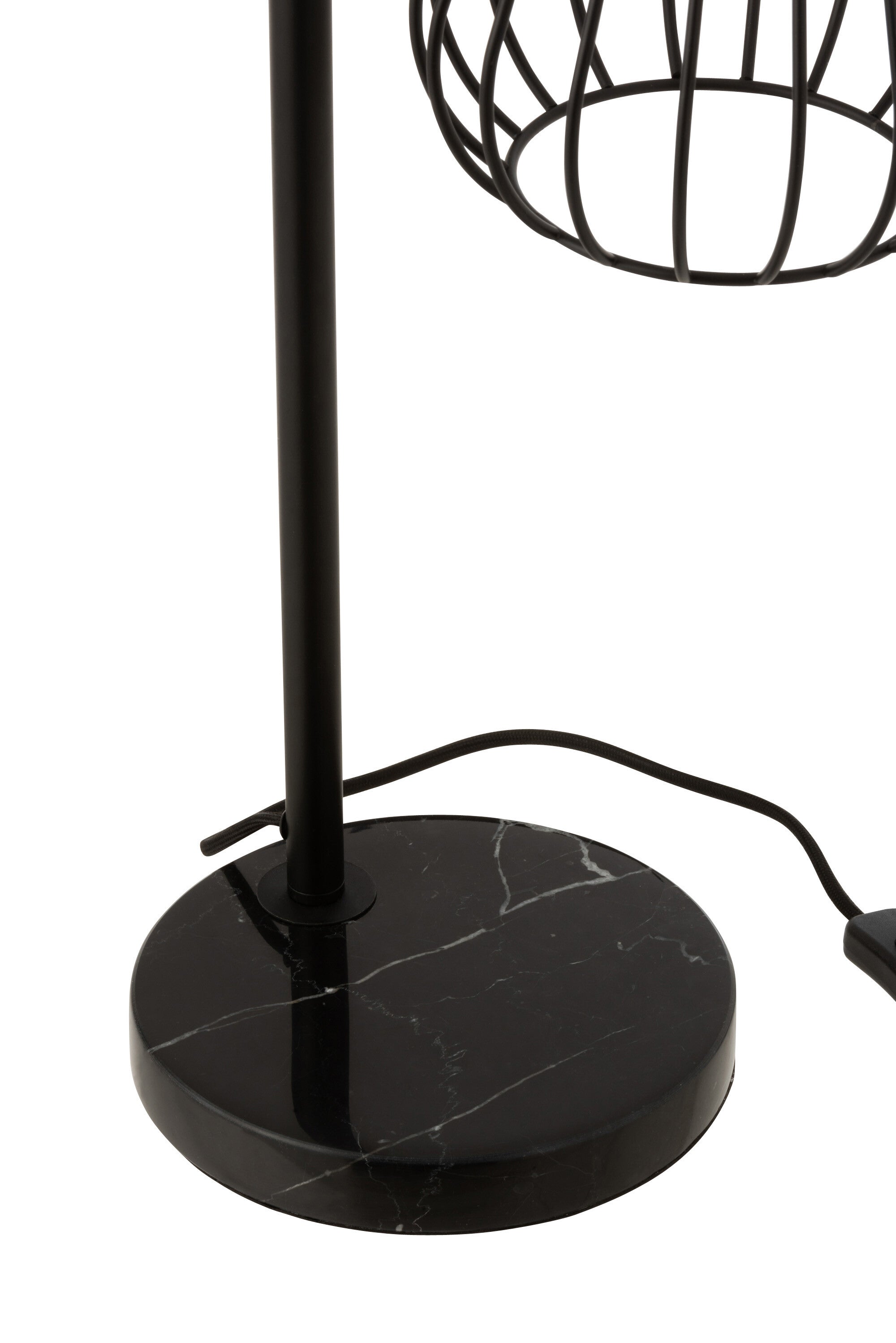 Elegant table lamp Ignes in a set of 2 steel/marble black - modern design &amp; high-quality workmanship 