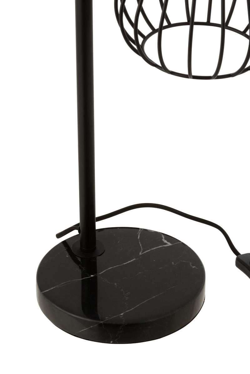 Elegante Tischlampe Ignes im 2er-Set Stahl/Marmor Schwarz – Modernes Design & Hochwertige Verarbeitung