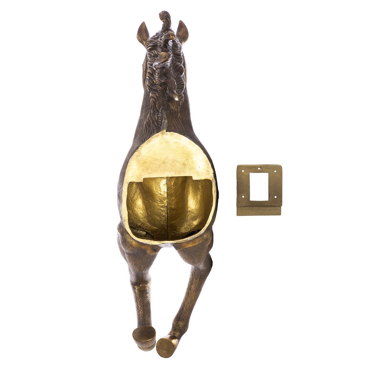 Bronze-colored wall object horse made of aluminum – Dreamy Design