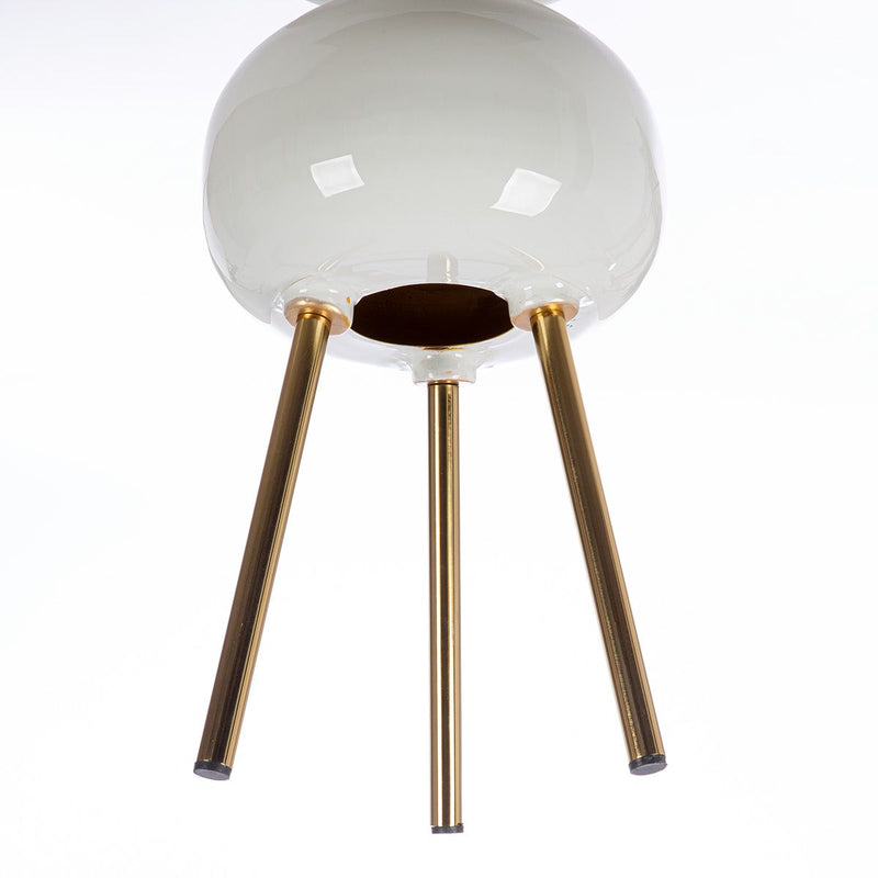 Glam metal planter in white