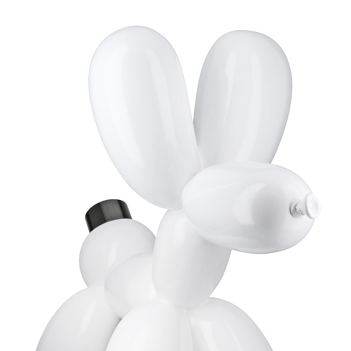 Tischleuchte Ballonhund Elio in Weiß oder Schwarz mit LED Schriftzug Love Home