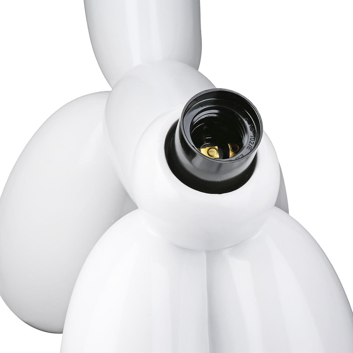 Tischleuchte Ballonhund Elio in Weiß oder Schwarz mit LED Schriftzug Love Home