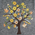 Felt bag Blütenzeit – Embroidered shopping bag with bird motif