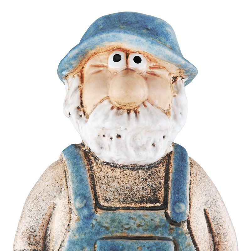 Zaunfigur Seemann Jakob 2er Set Keramik Blau Maritim 19 cm