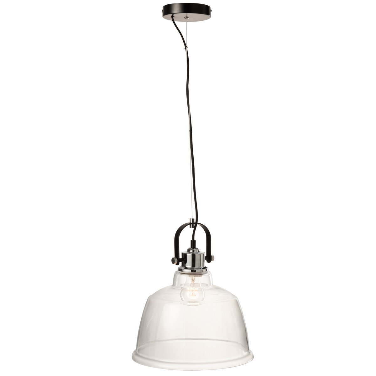 Hanglamp Magali glas metaal transparant 175 cm