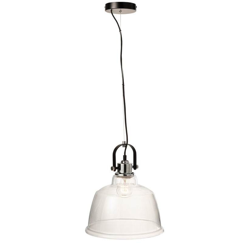 Hanging lamp Magali glass metal transparent 175 cm