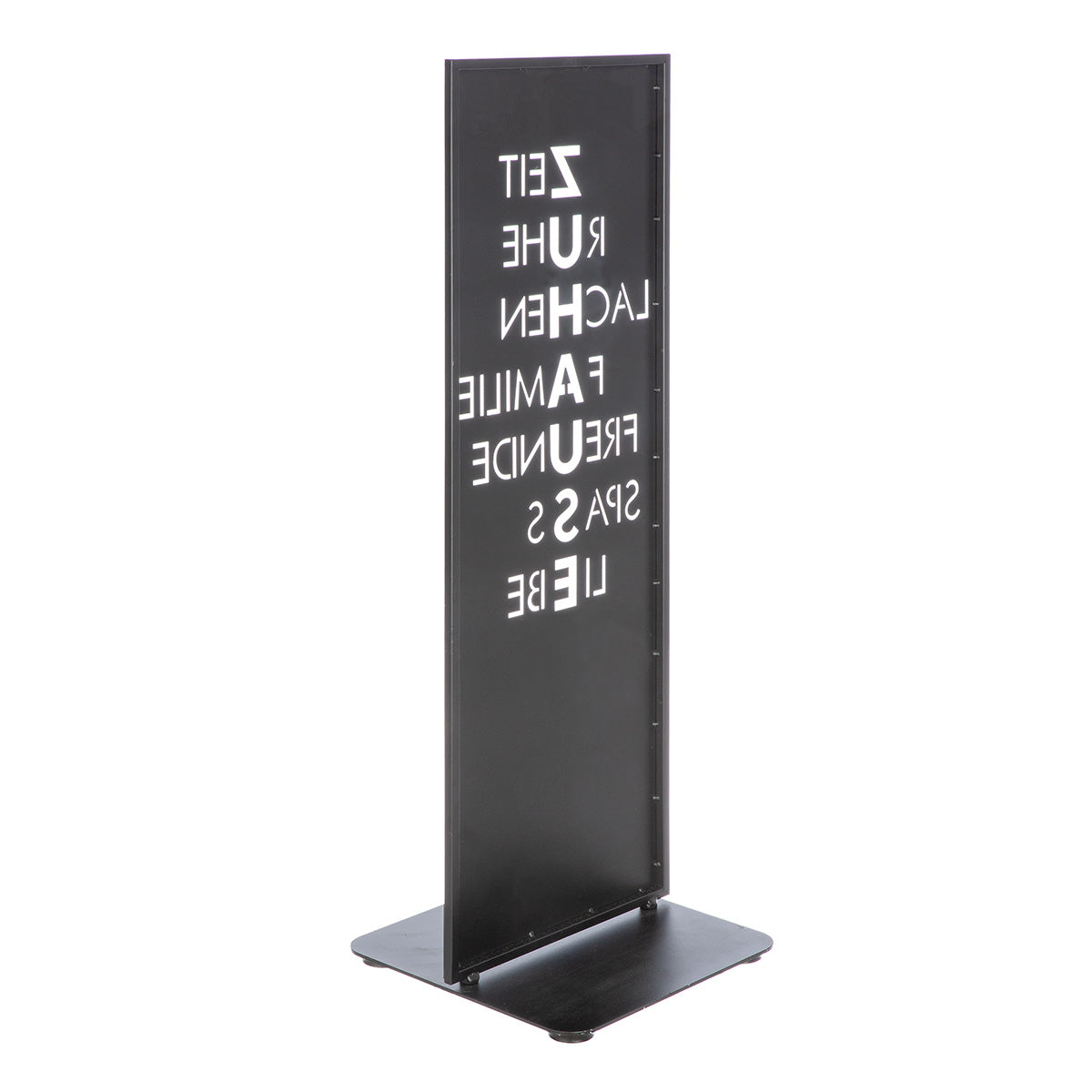 Standrelief Heimzeit Zuhause aus Metall schwarz 91 cm