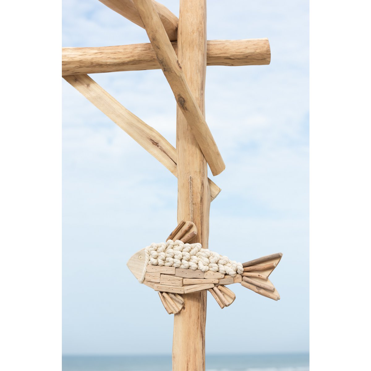 J-Line Kleiderbügel Vis – Holz – Natur – Groß