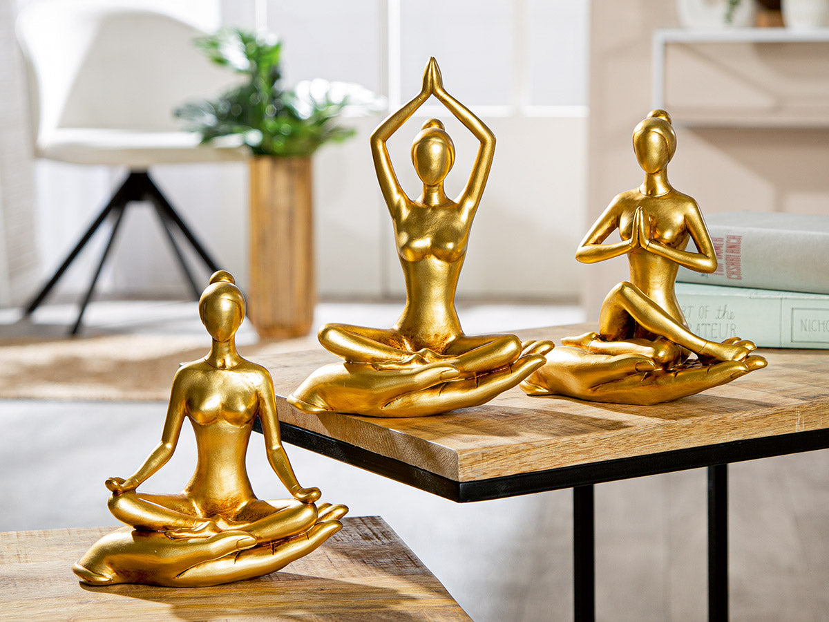 Yoga Grace Dekofigur Gold 3er Set