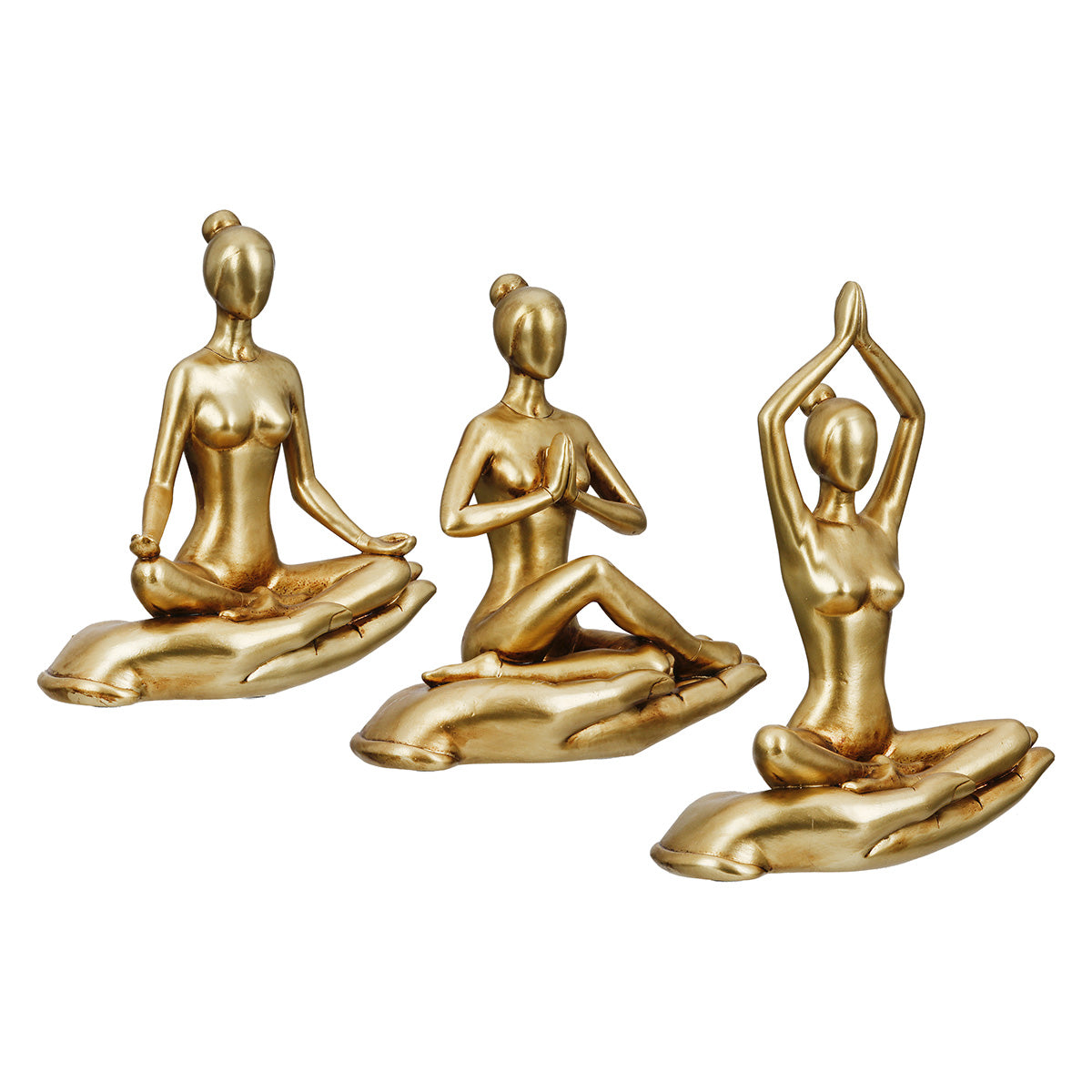 Yoga Grace Dekofigur Gold 3er Set