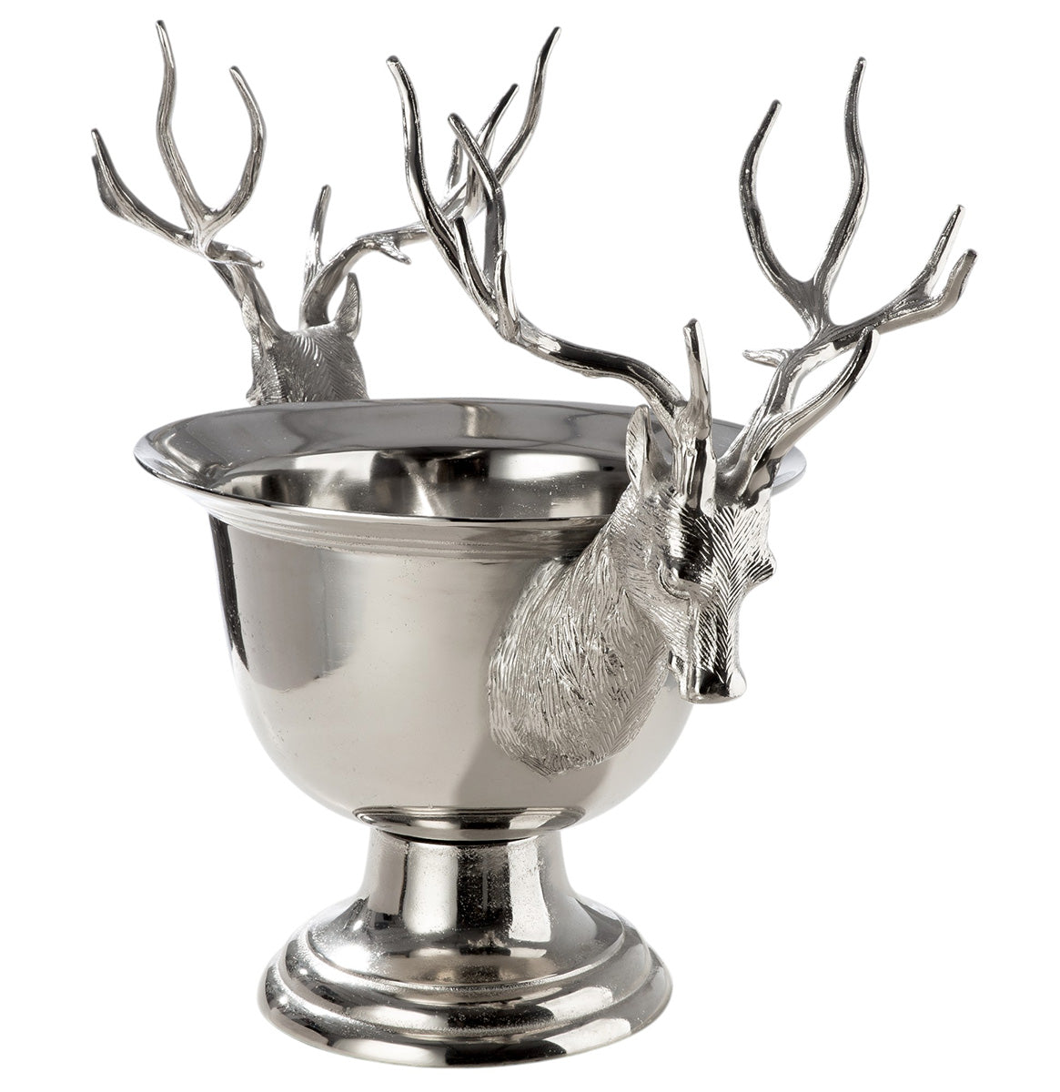 Sekt- Weinkühler William silber Hirsch Design Aluminium