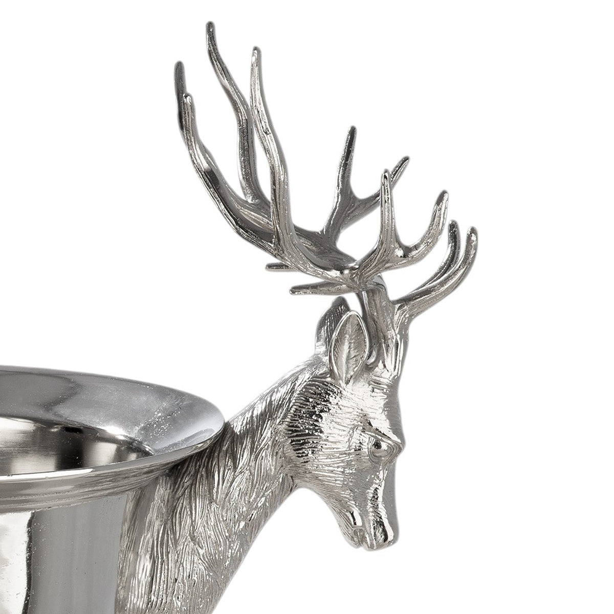 Sekt- Weinkühler William silber Hirsch Design Aluminium