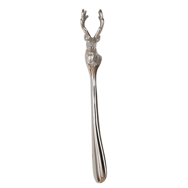 Exclusieve schoenlepel Hond - vernikkeld aluminium met hondenmotief, 38 cm, handgemaakt