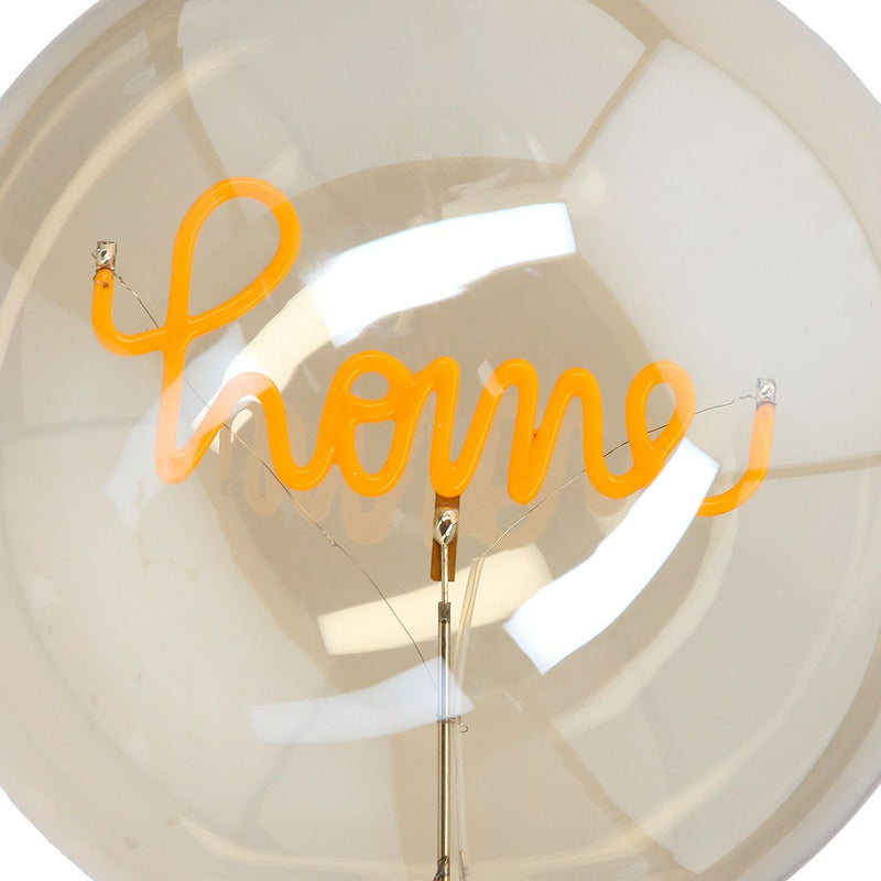 LED Deko Leuchtmittel Home Schriftzug Glaslampe E27 Orange