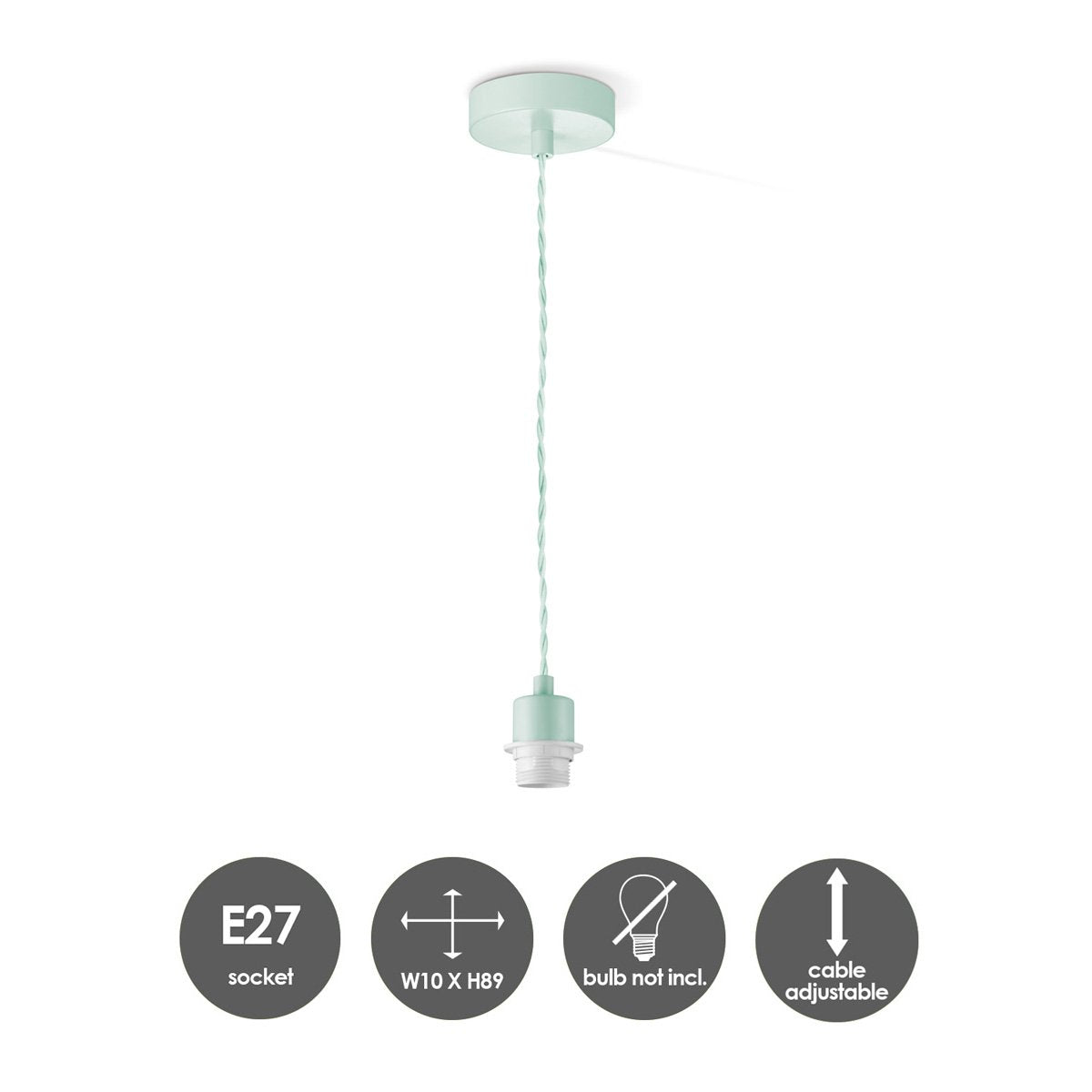 Pendant light Armis 10/10/89cm - Green