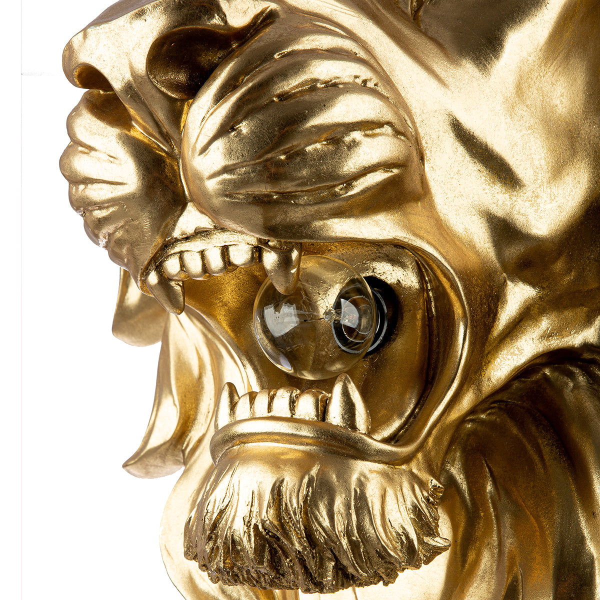 Wandobjekt LED King of the Savannah Kunstharz goldfarben