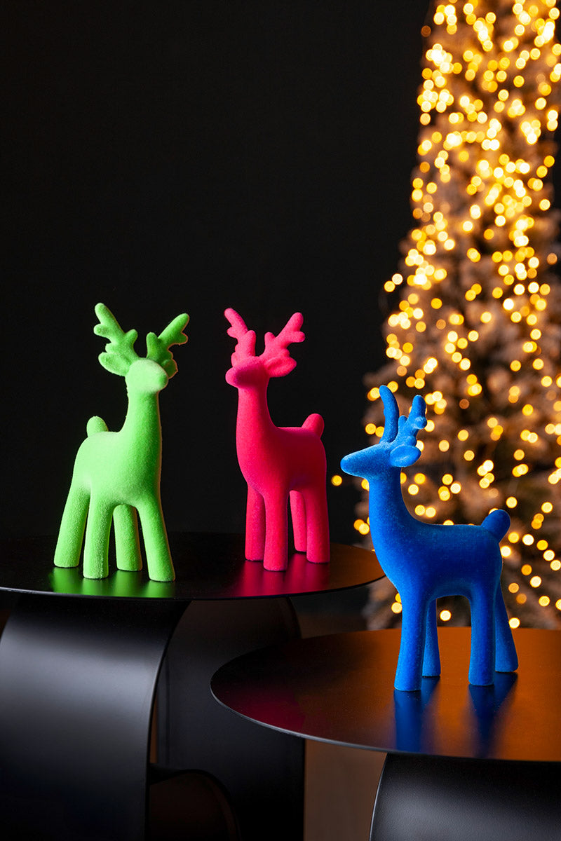 Dekofigur Hirsch Poppy 3er Set bunt Weihnachtsdeko