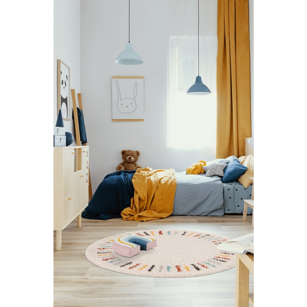 ARPEGE weicher runder Kinderteppich