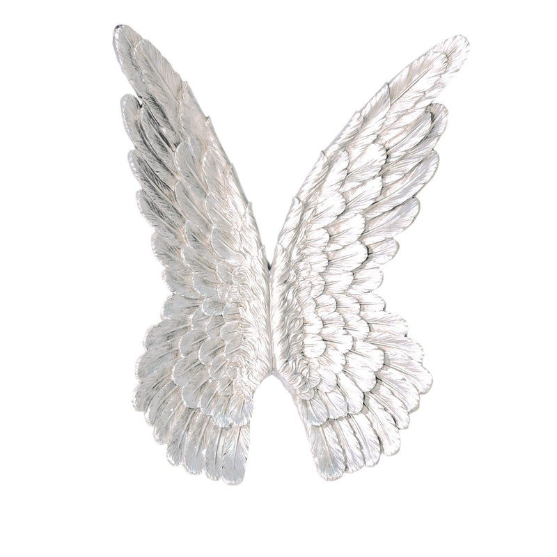 Wandobjekt "Flügel" – Ein Hauch von Eleganz in Antiksilber